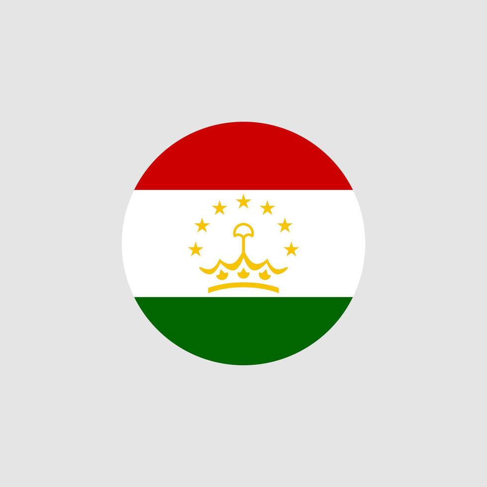 National Tajikistan flag, official colors and proportion correctly. Vector illustration. EPS10.