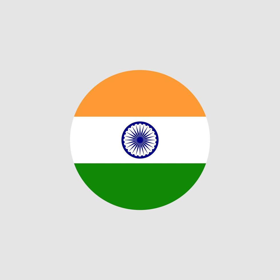 National India flag, official colors and proportion correctly. Vector illustration. EPS10.