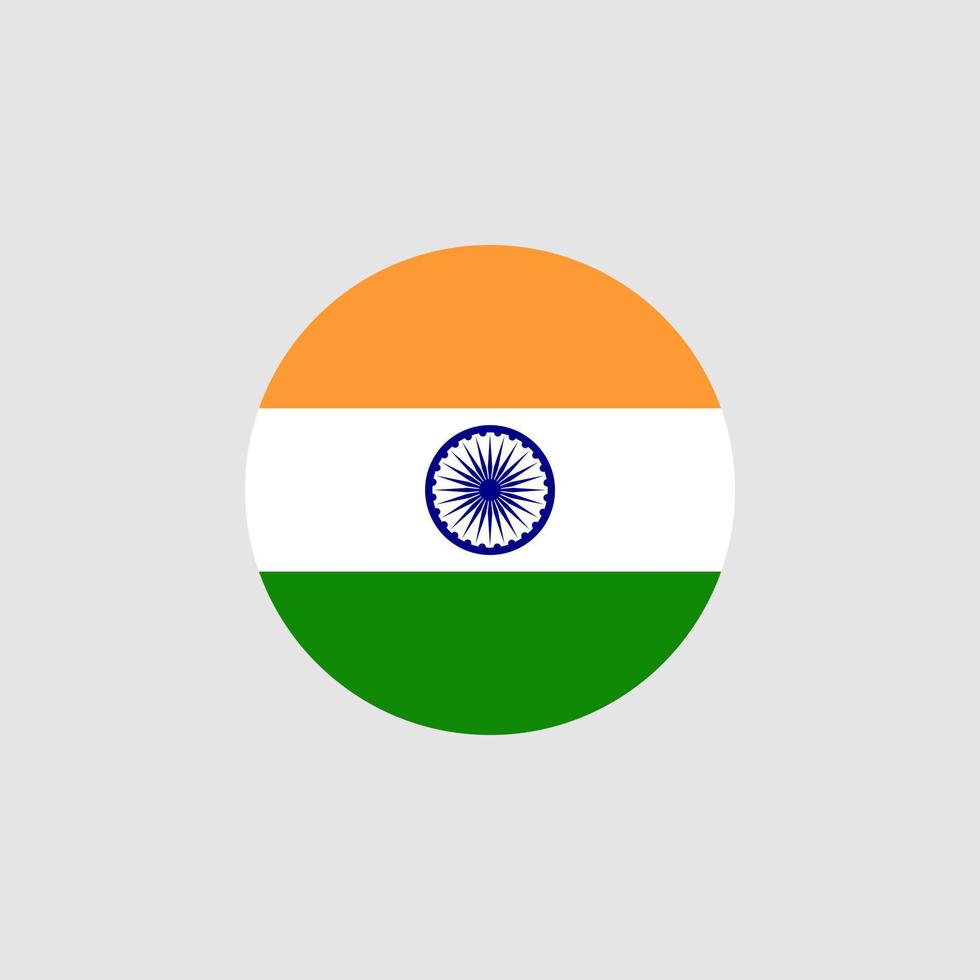 National India flag, official colors and proportion correctly. Vector illustration. EPS10.