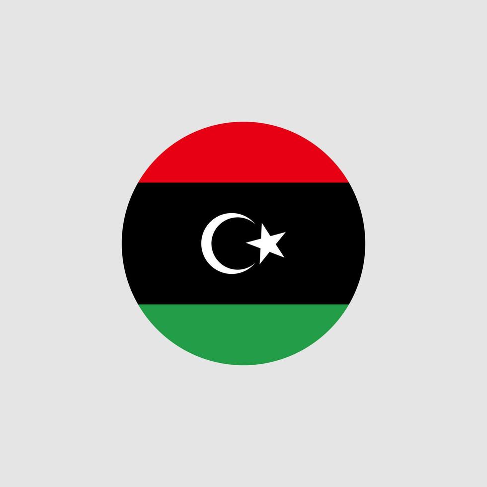 National Libya flag, official colors and proportion correctly. Vector illustration. EPS10.