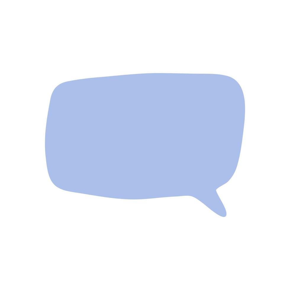 Speech bubble in doodle style isolated on white background. vector