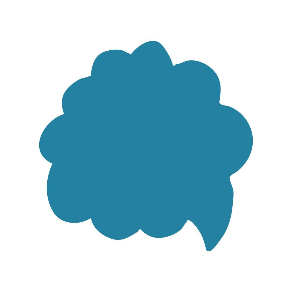 bocadillo de diálogo azul de fideos aislado en fondo blanco. chat de plantilla de globo de diálogo, mensaje. vector