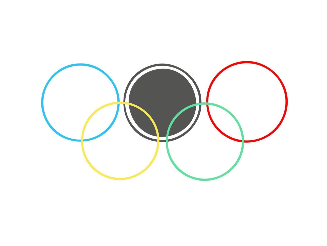 beijing, china, enero 02.04.2022. juego olímpico de invierno en beijing, china, 2022. anillos olímpicos. ilustración vectorial vector