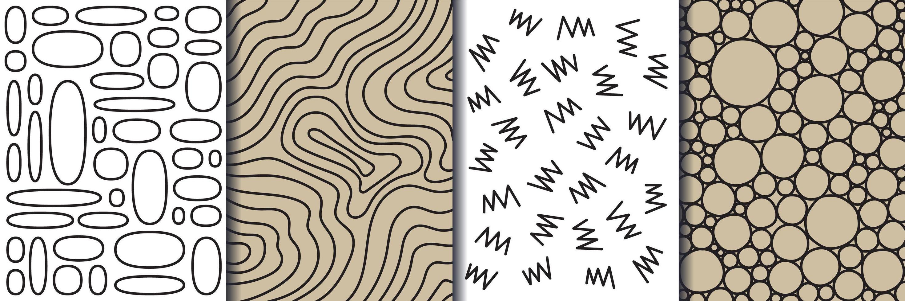 Handwritten lines art for leaflet, covers, books, illustrations. vector