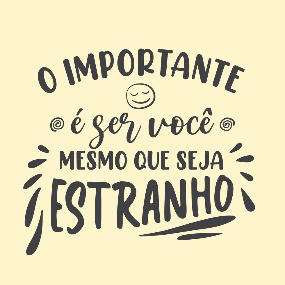 Self help Portuguese poster. Translation from Brazilian Portuguese - Write your own story vector