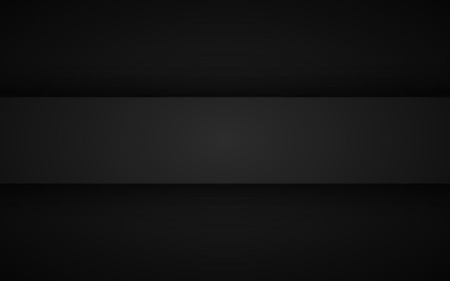 Black and grey design background with free space for your text. Modern wallpaper with overlap layers. Widescreen vector illustration