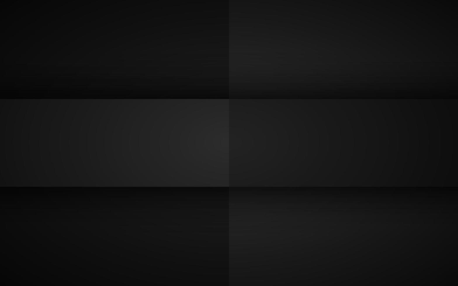 Black and grey design background with free space for your text. Modern wallpaper with overlap layers. Widescreen vector illustration