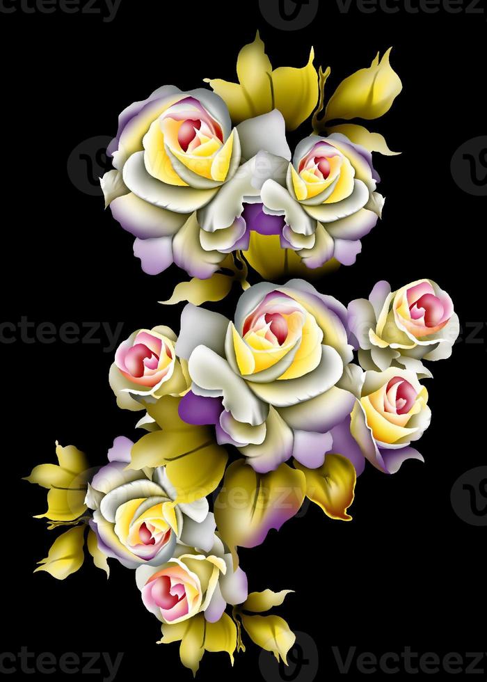 flowers and plants desingn textile floral botanical digital print photo