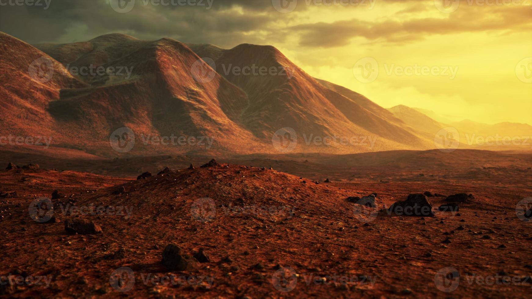 Rock formations in desert of Wadi Rum photo