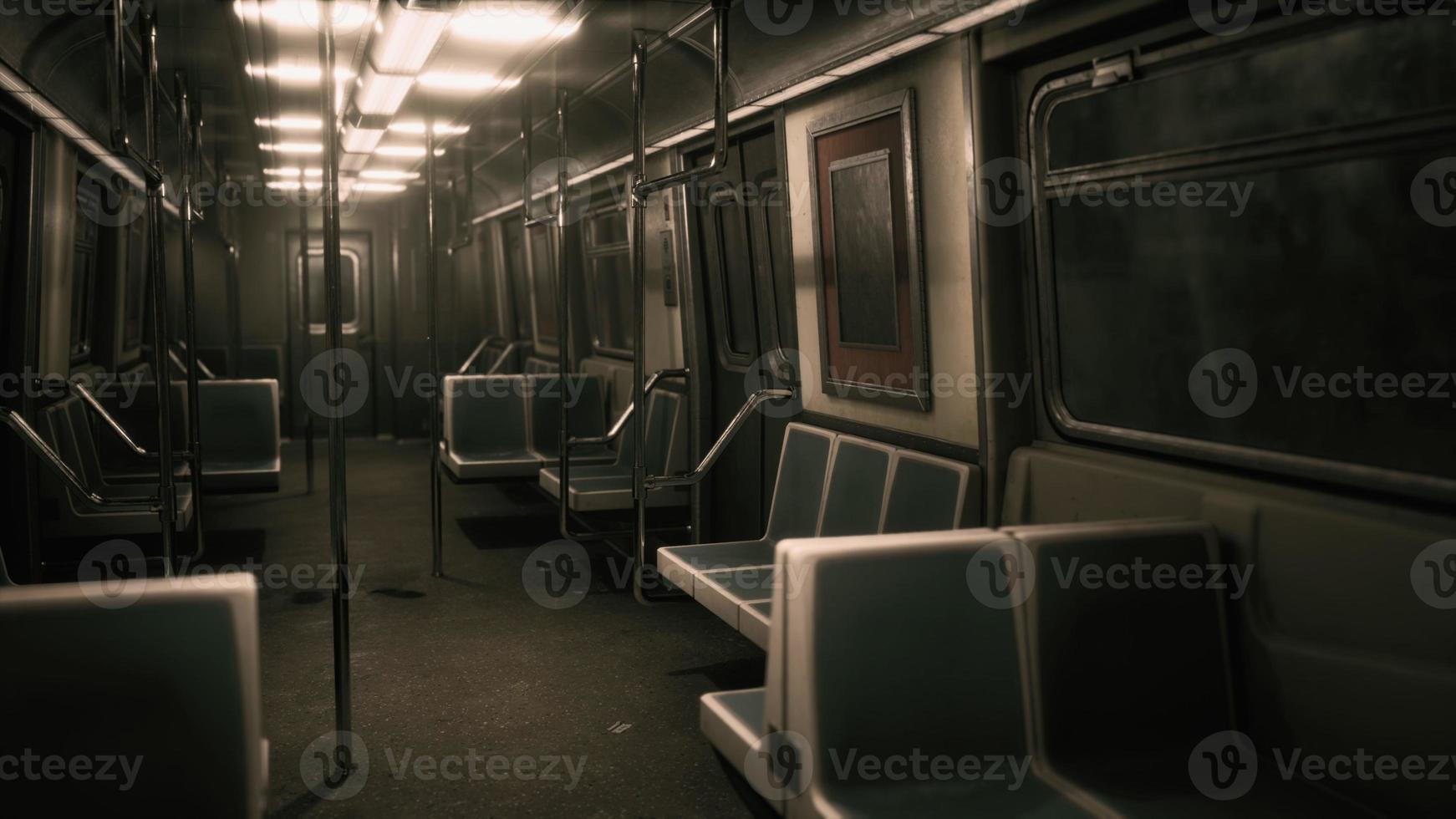 Subway wagon is empty because of the coronavirus outbreak in the city photo