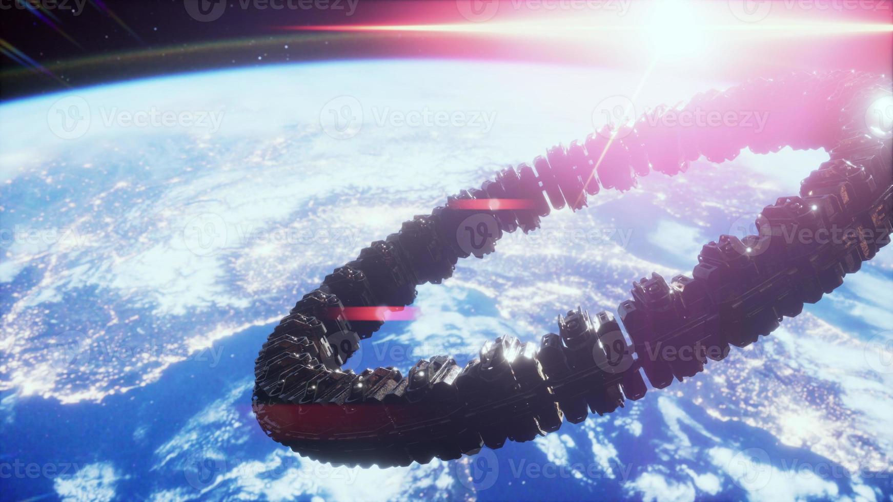 UFO Spaceship Hovering in the sky elements furnished by NASA photo