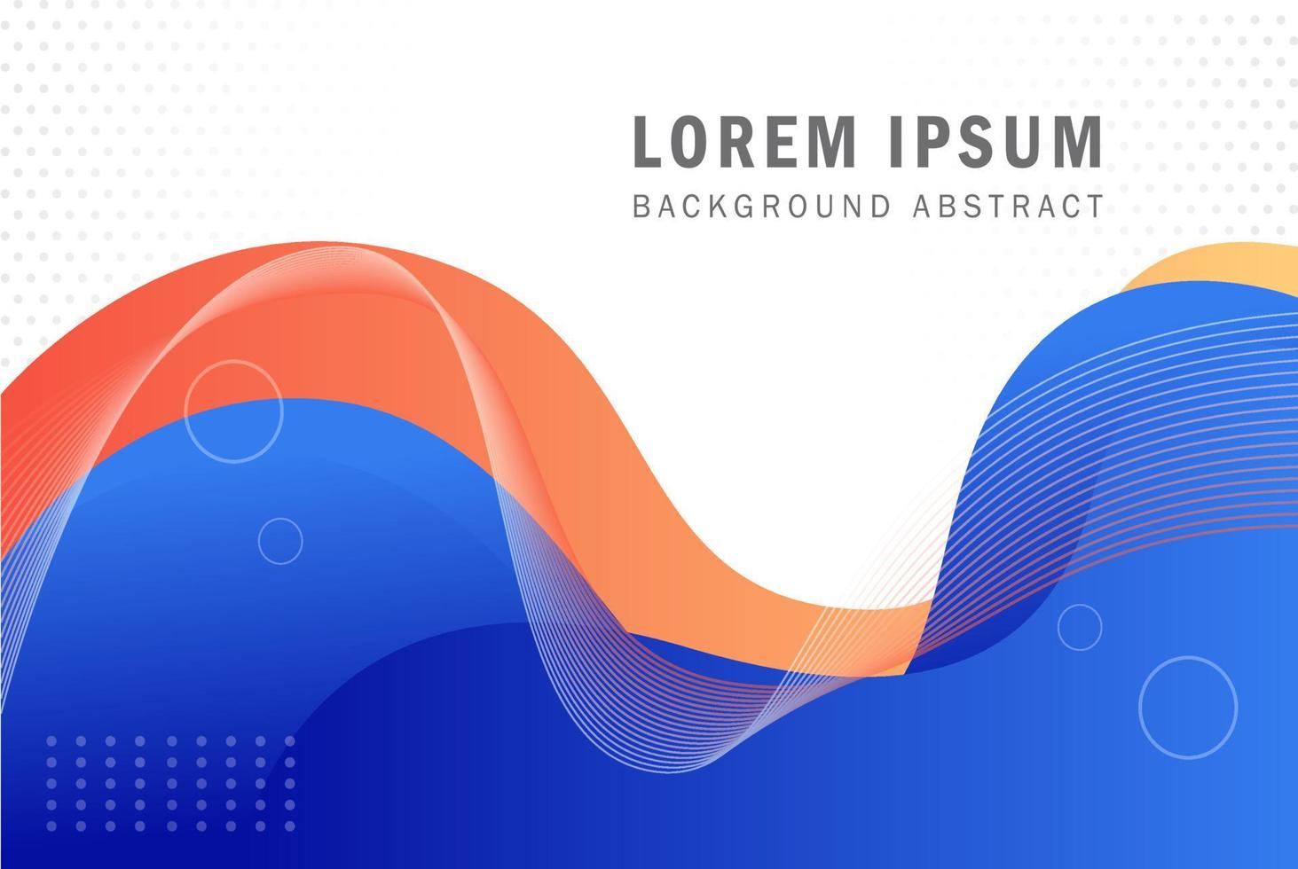 background liquid blue orange geometric abstract design vector