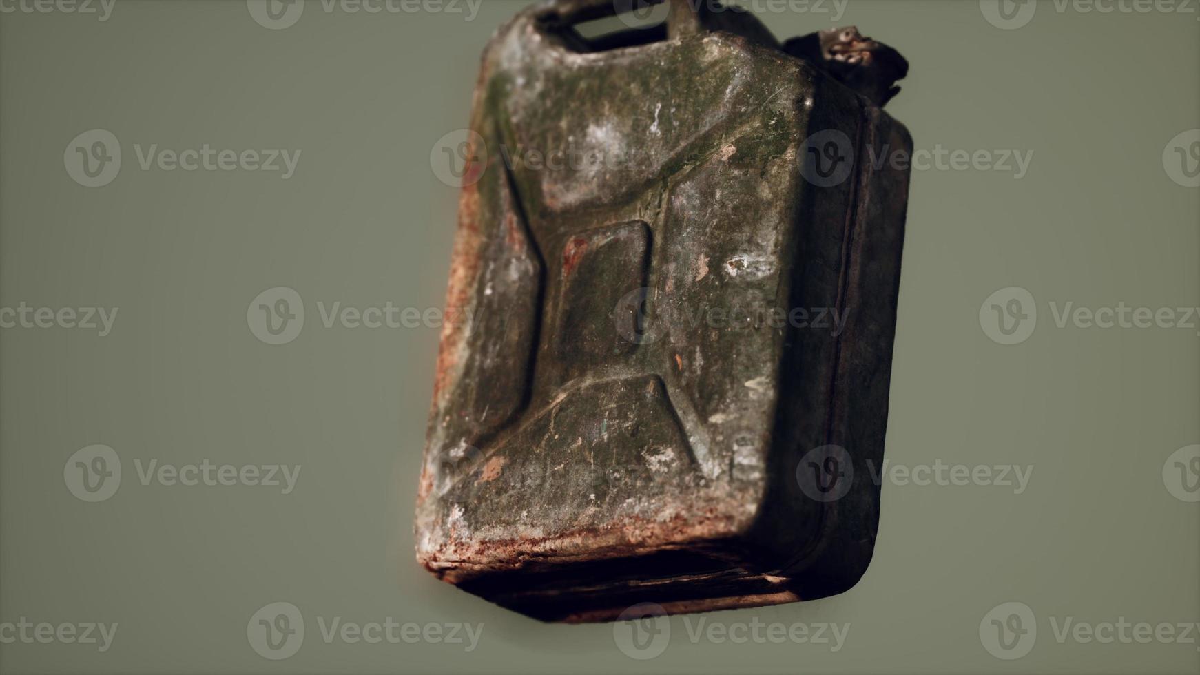Vintage army rusted fuel jerrycan photo