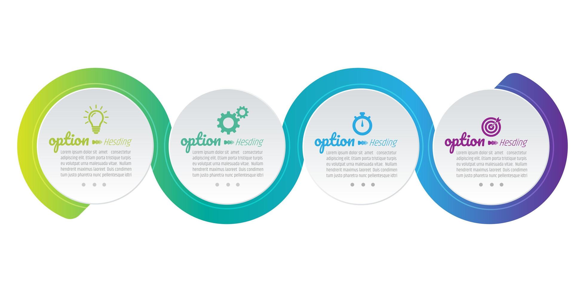 Business infographic process with circle template design with icons and 4 options or steps vector