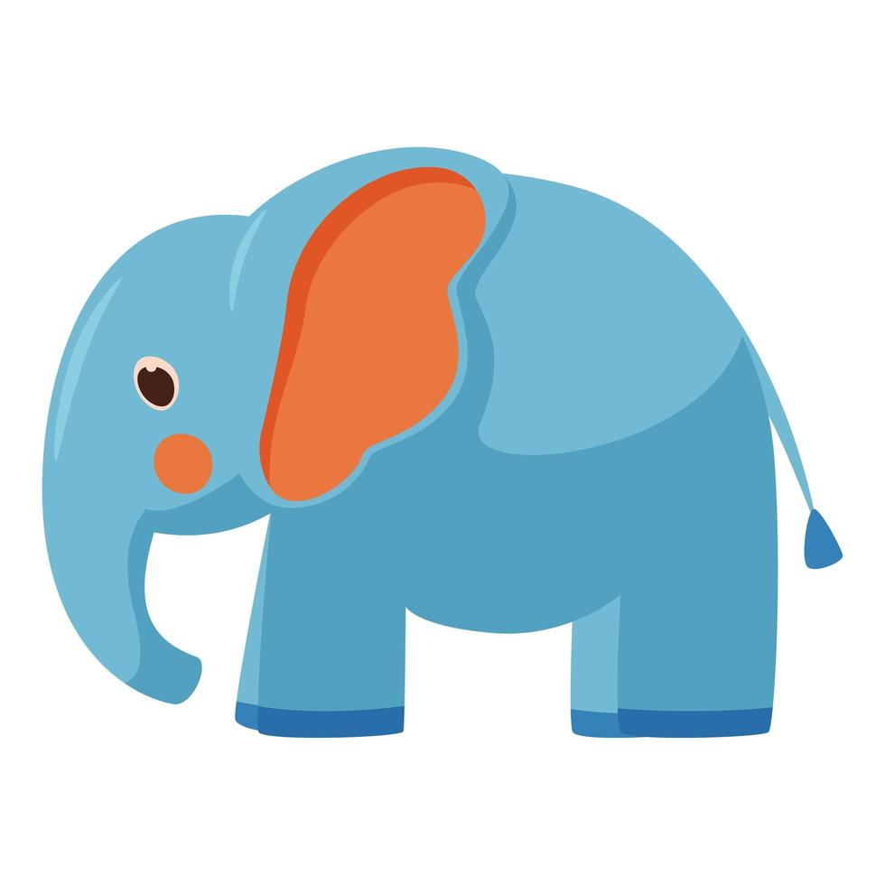 kids toy cute elephant isolated vector illustration