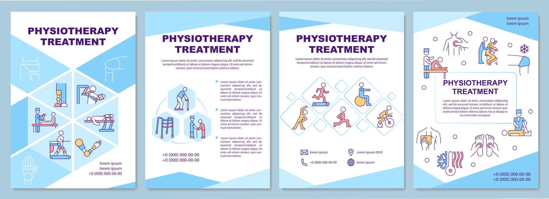 Physiotherapy treatment brochure template Physical health care Flyer Physiotherapy treatment brochure template Physical health care Flyer