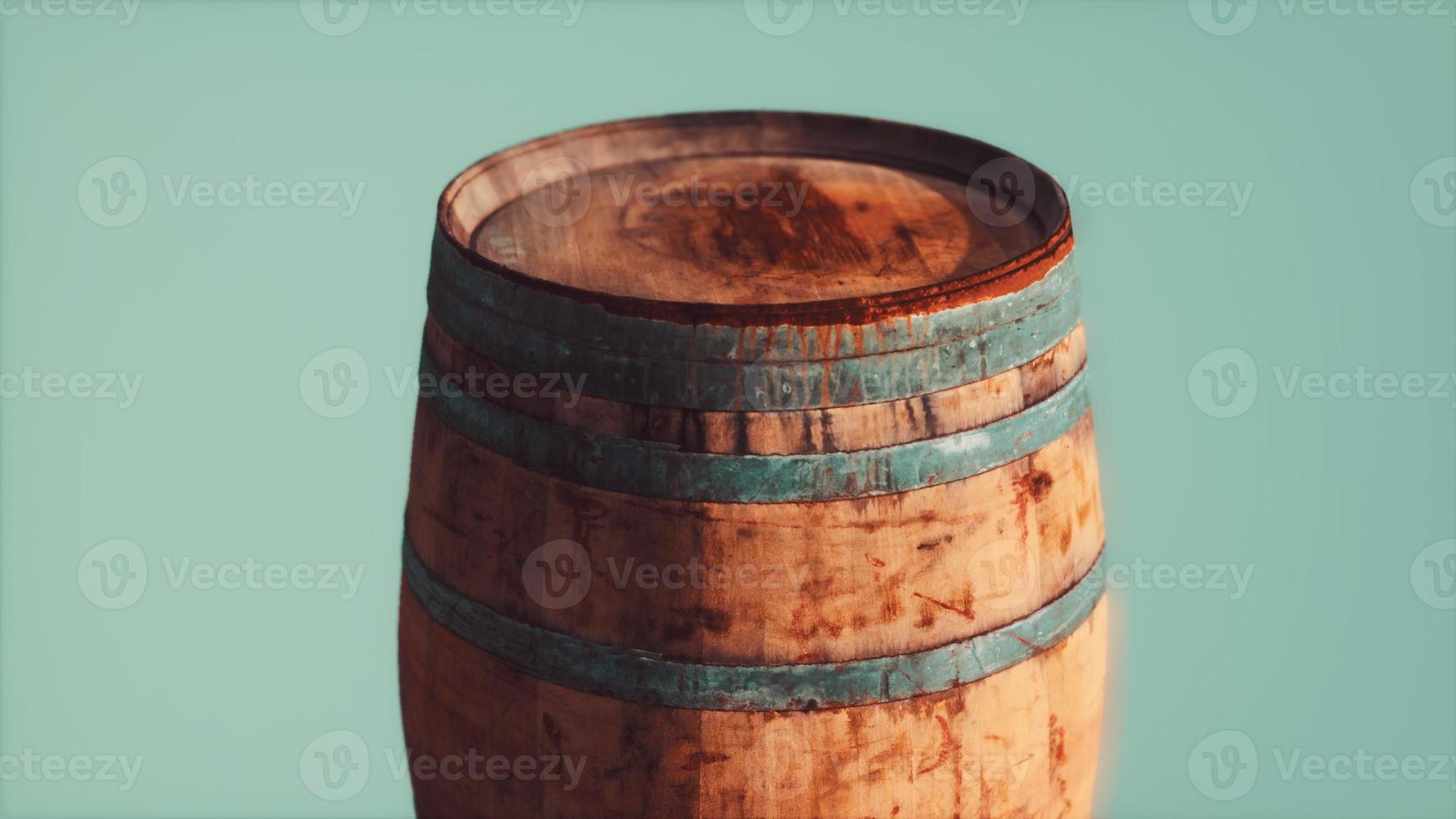 classic old rusted wooden barrel photo