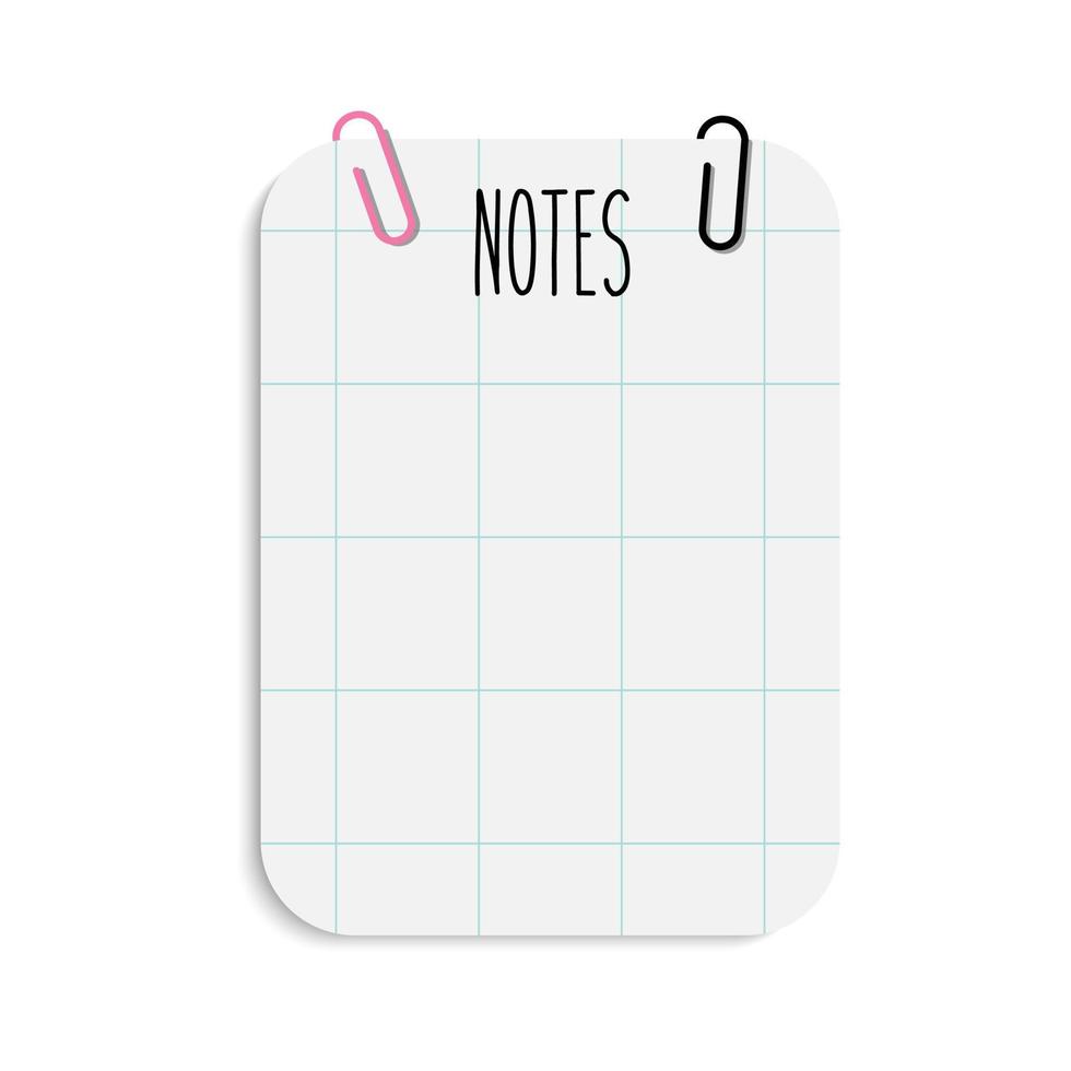 notes icon, flat vector illustration