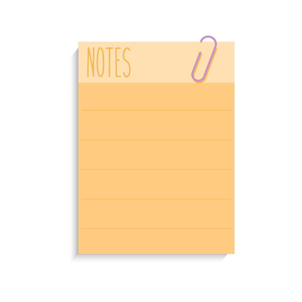 notes icon, flat vector illustration