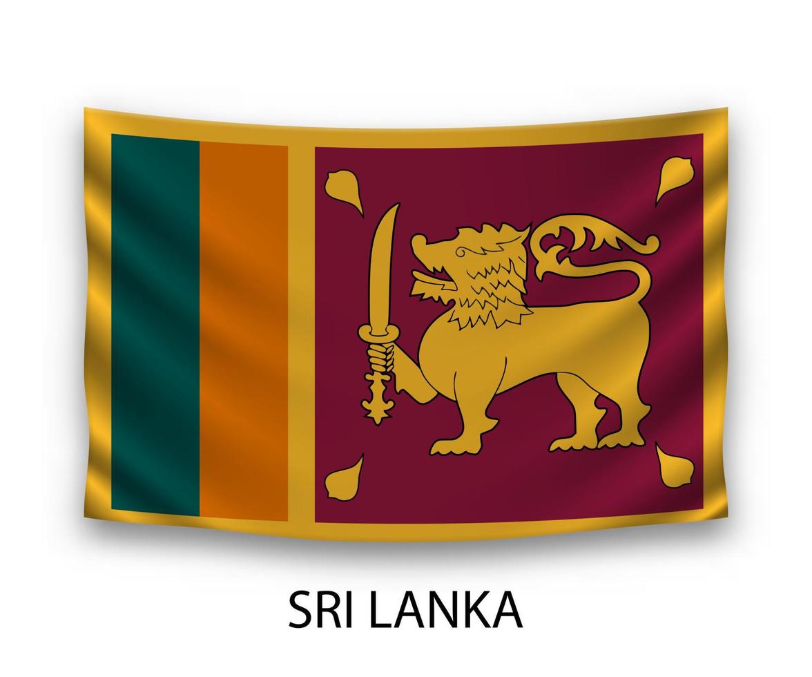 Hanging silk flag Template for your design vector