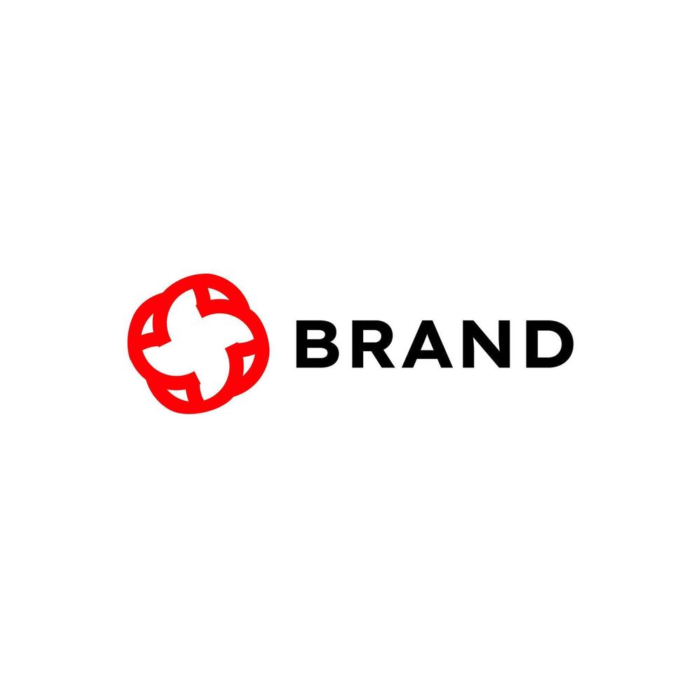 abstract tech simple logo vector