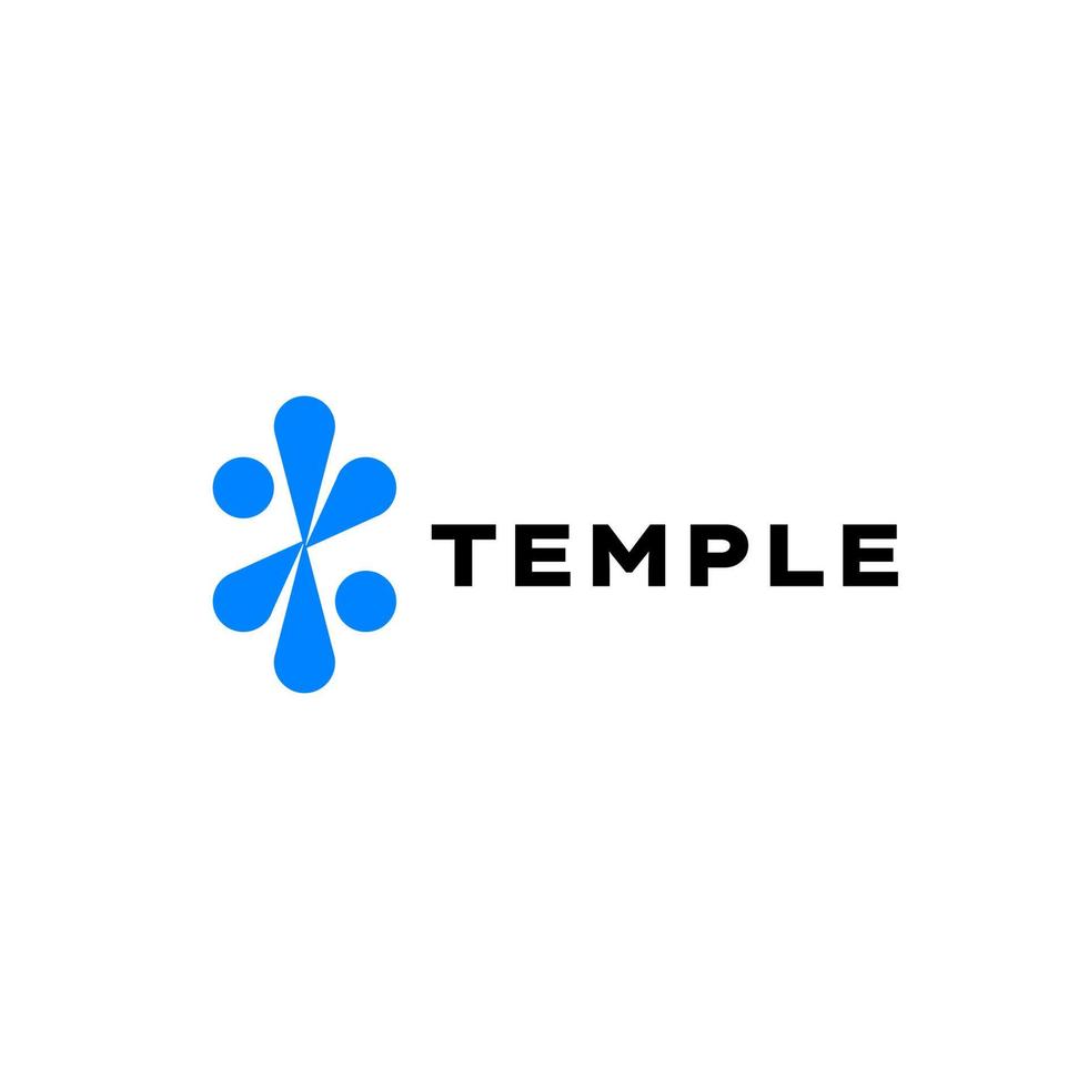 Dot Blue Tech  simple logo design vector