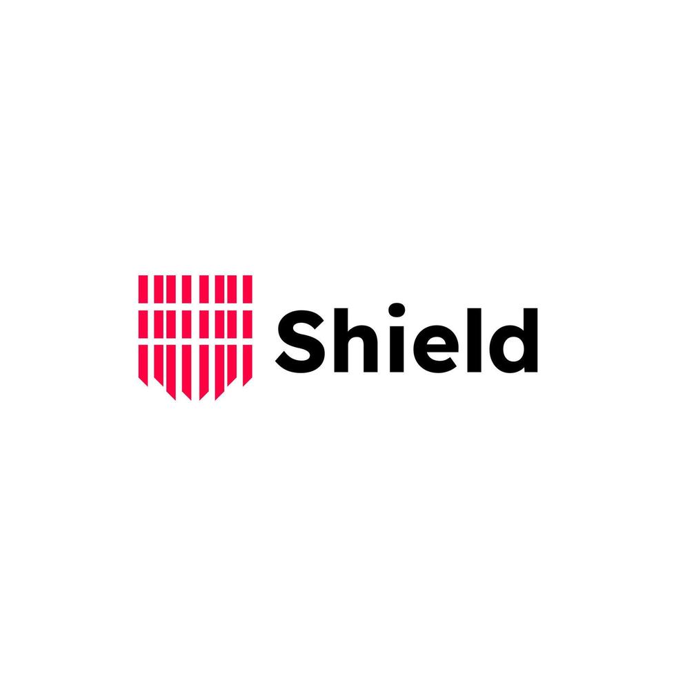 Shield abstract simple logo design vector