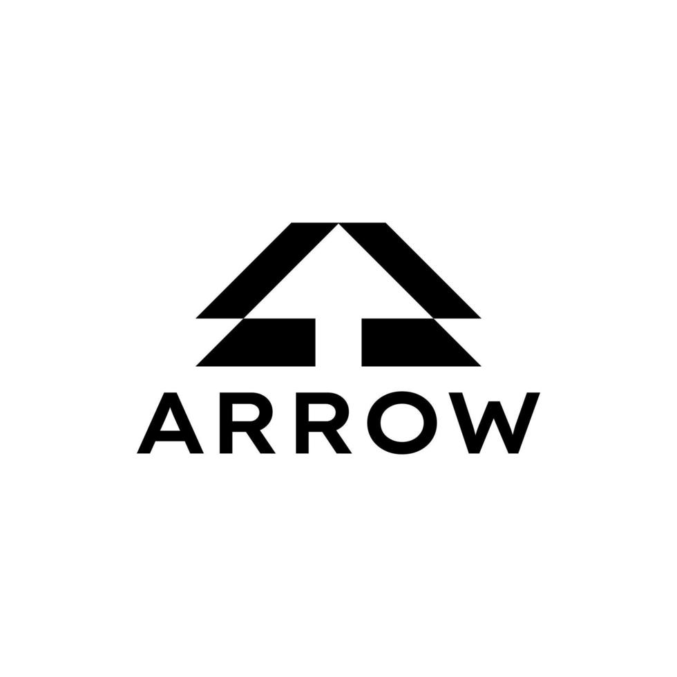Negative Arrow Monogram L  simple logo design vector