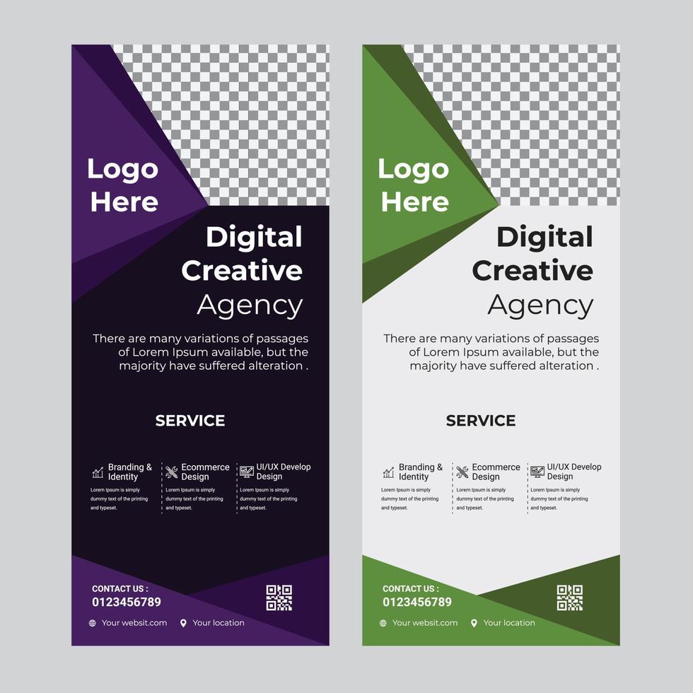 banner corporativo enrollable vector