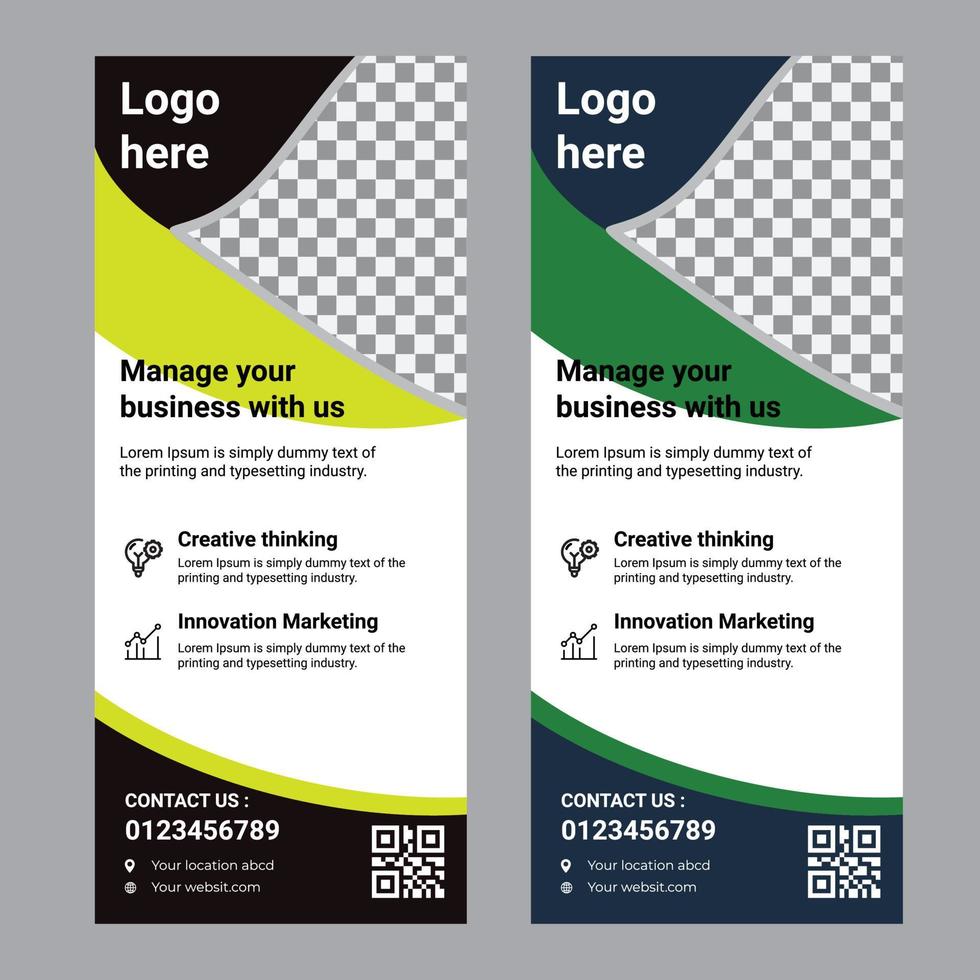 Roll up business banner vector