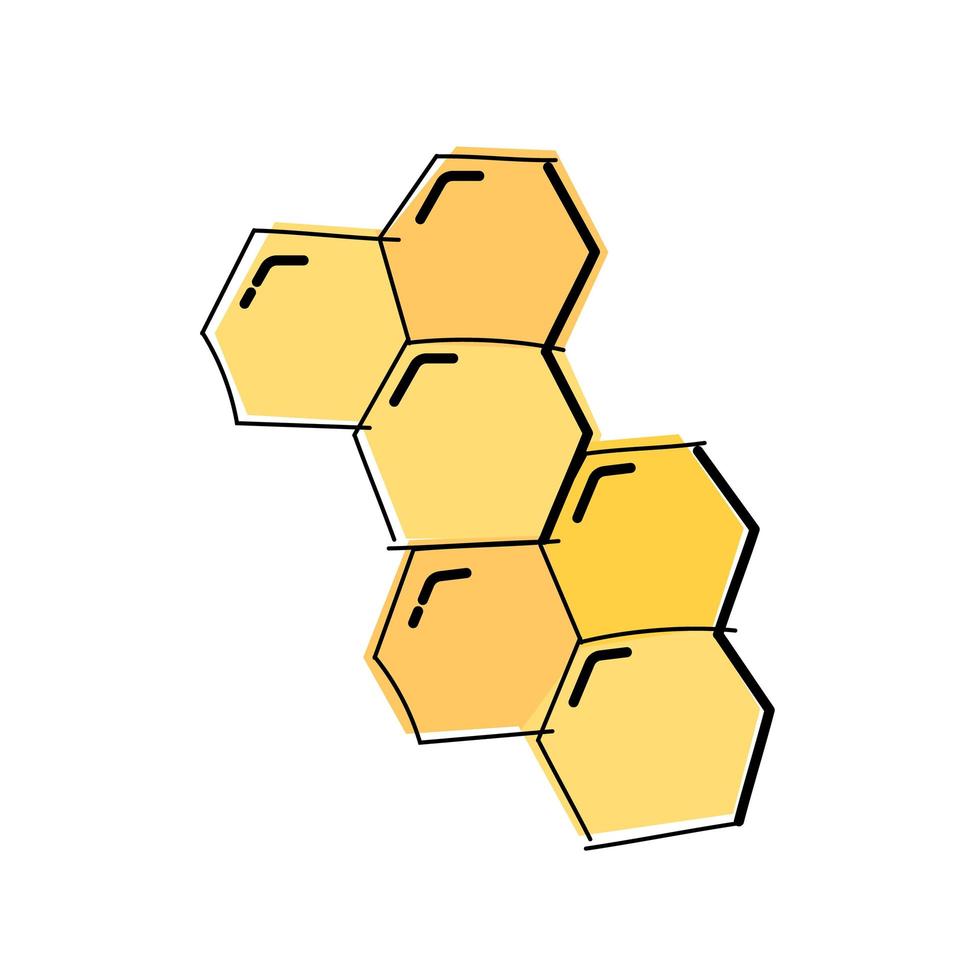 Honeycomb isolated on white background. Vector illustration.