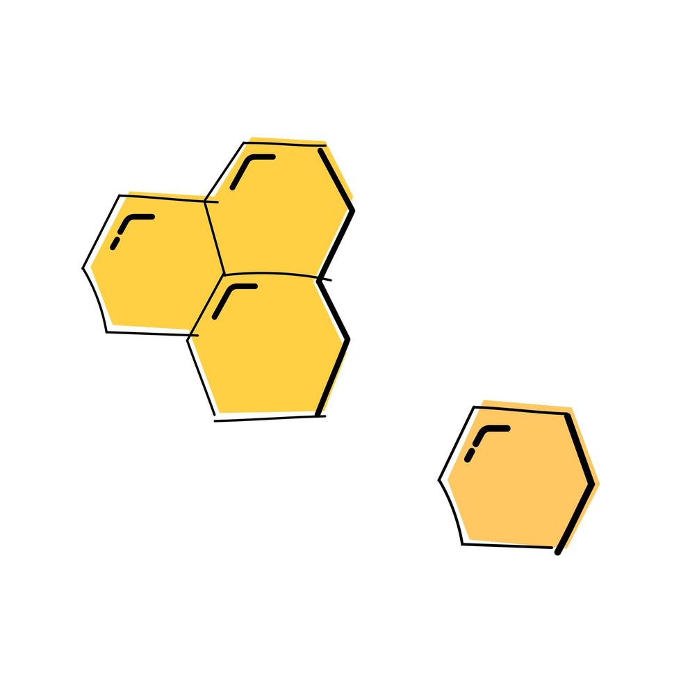 Honeycomb isolated on white background. Vector illustration.