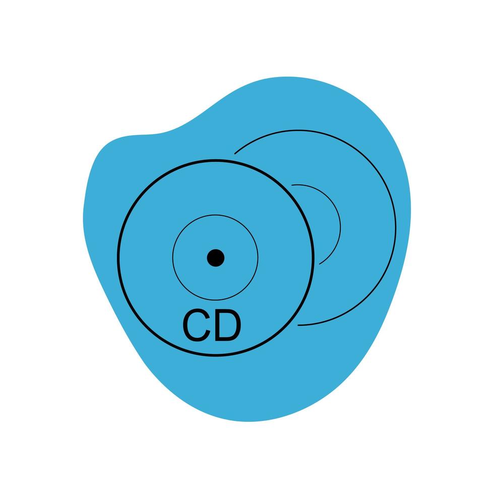 Vector CD or DVD icon on white background.