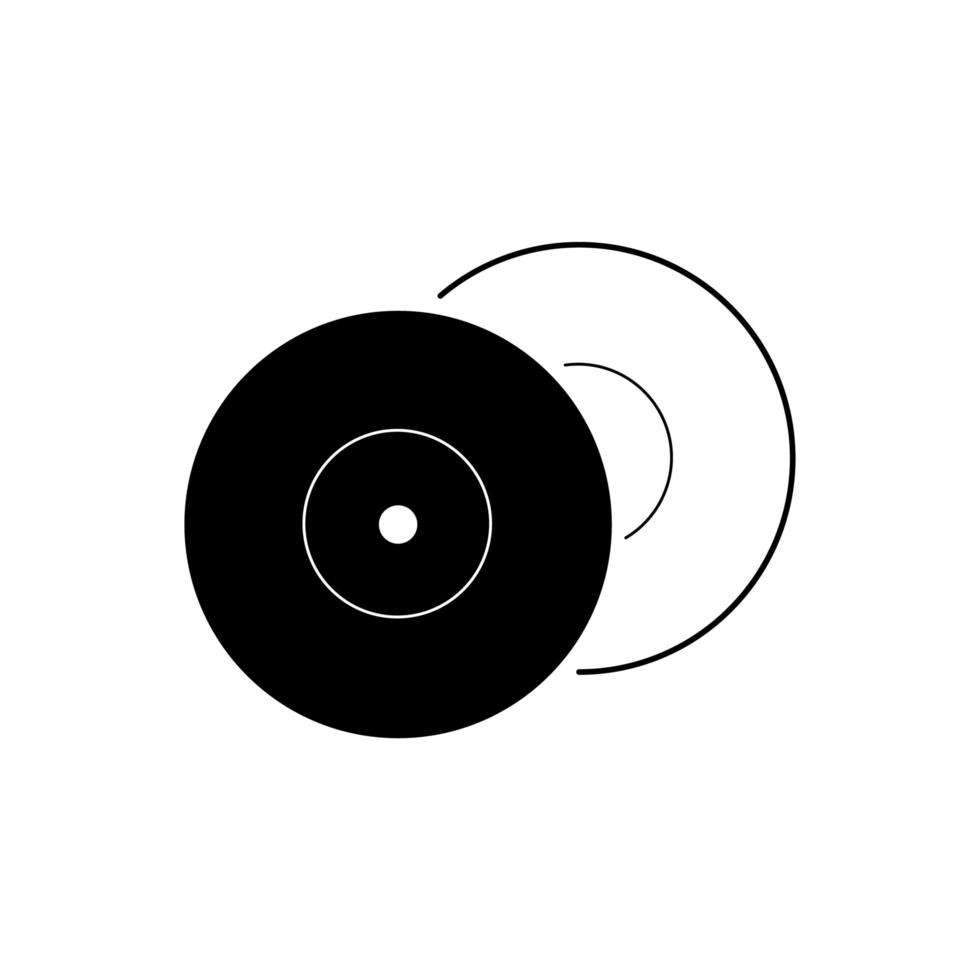 Vector CD or DVD icon on white background.