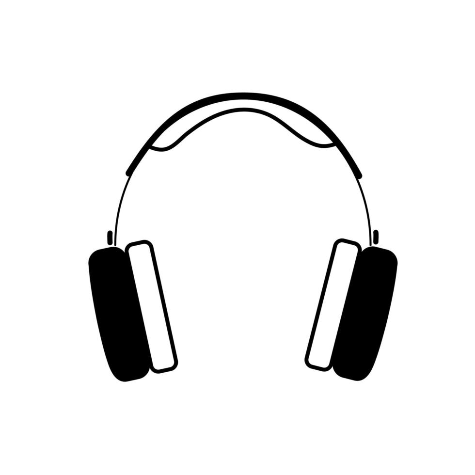 icono de auriculares ilustración vectorial símbolo de auriculares. vector