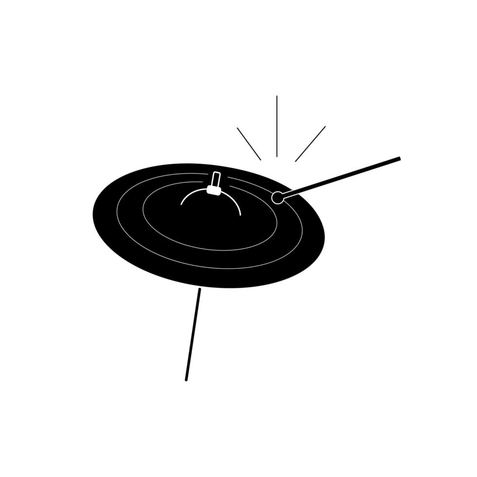 icono simple de platillo hi-hat sobre fondo blanco. vector