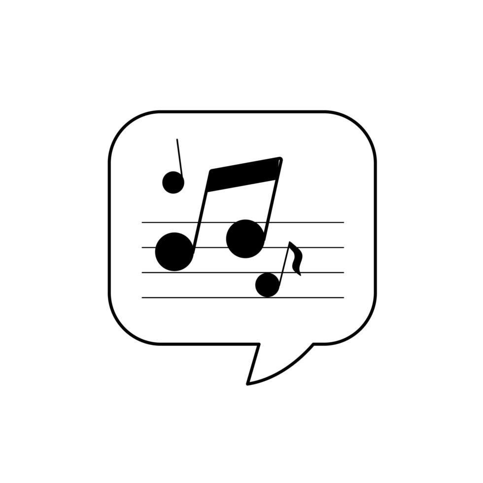 Musical notes, melody settings vector icon for music apps and websites.