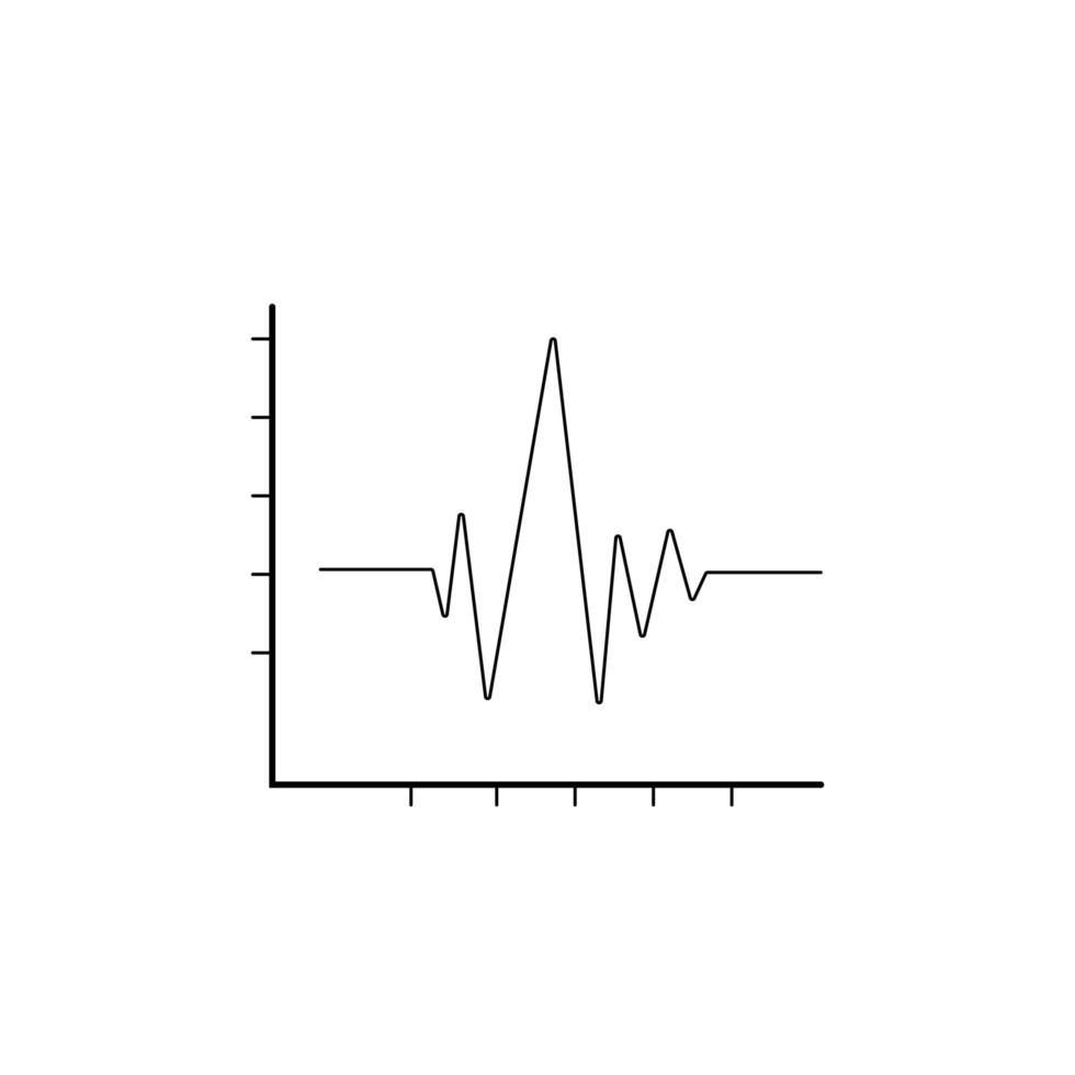 Sound wave pictogram icon. Vector illustration isolated on white background.