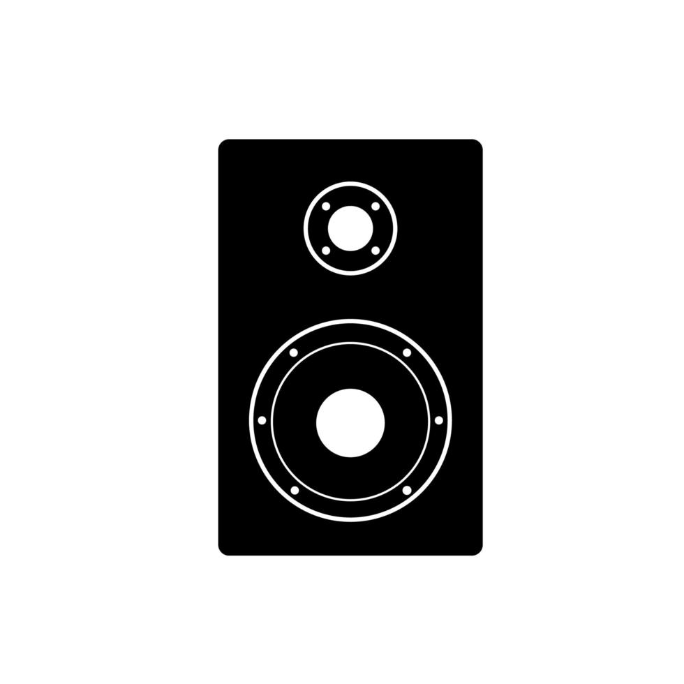 vector de icono de altavoz, sonido, signo musical de sonido aislado en fondo blanco. estilo plano de moda.