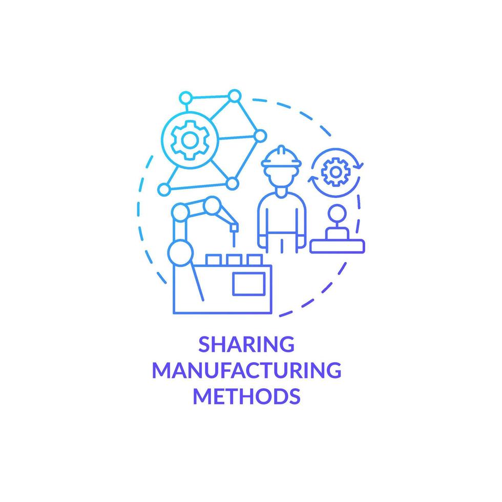 Disseminating manufacturing methods concept icon. Production efficiency growth. Tranfer product development information abstract idea thin line illustration. Vector isolated outline color drawing
