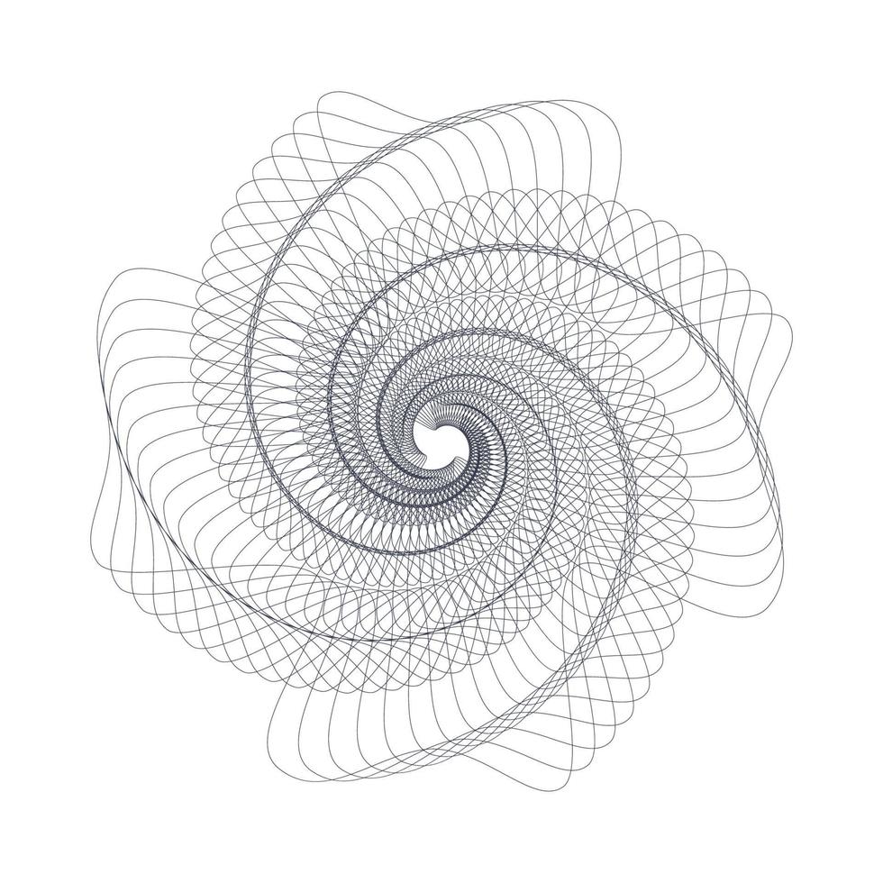 Vector Guilloche elements for certificate or diploma and currency design