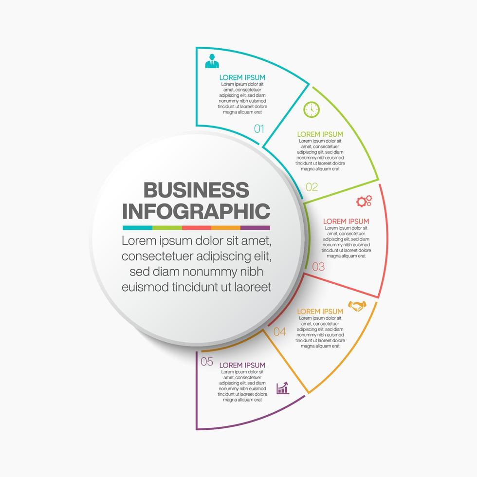 Presentation Business circle infographic template vector