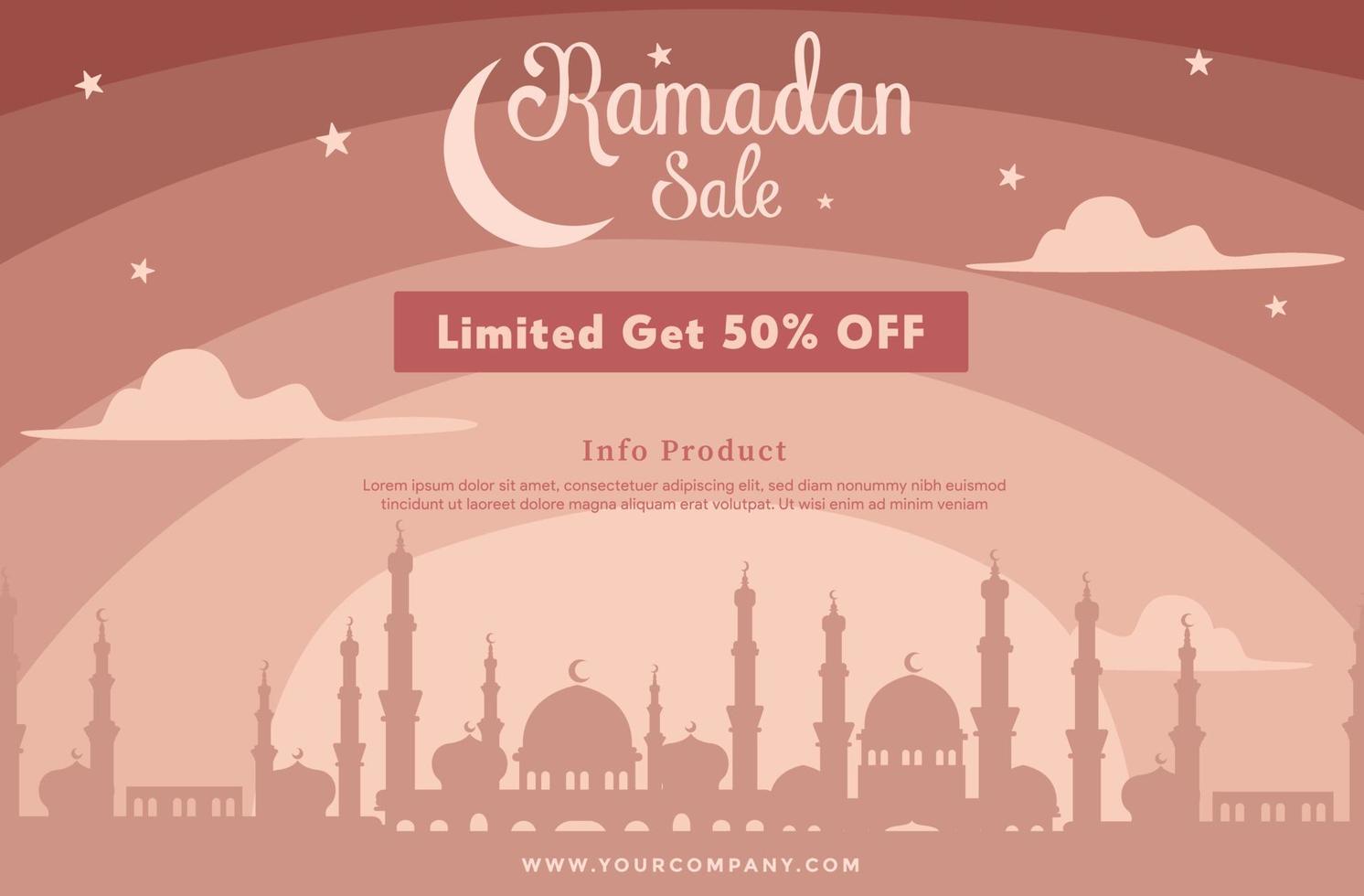 Beautiful sale banner festival greeting card and eid mubarak promotion template vector