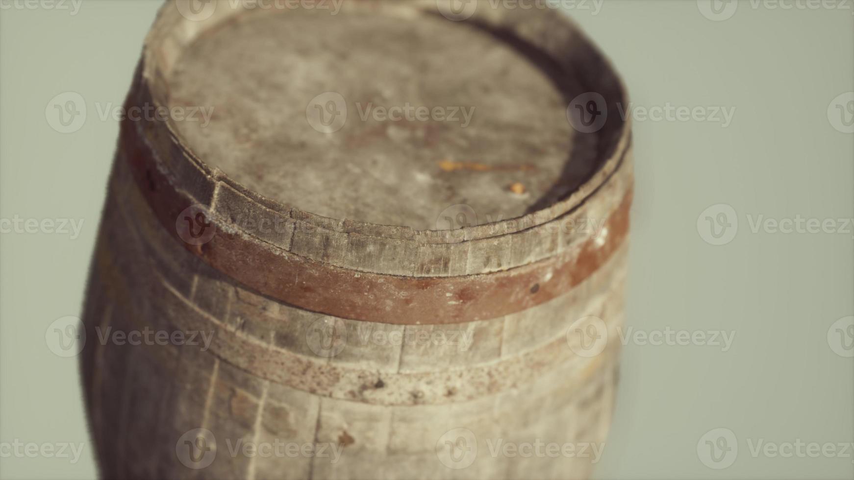 classic old rusted wooden barrel photo