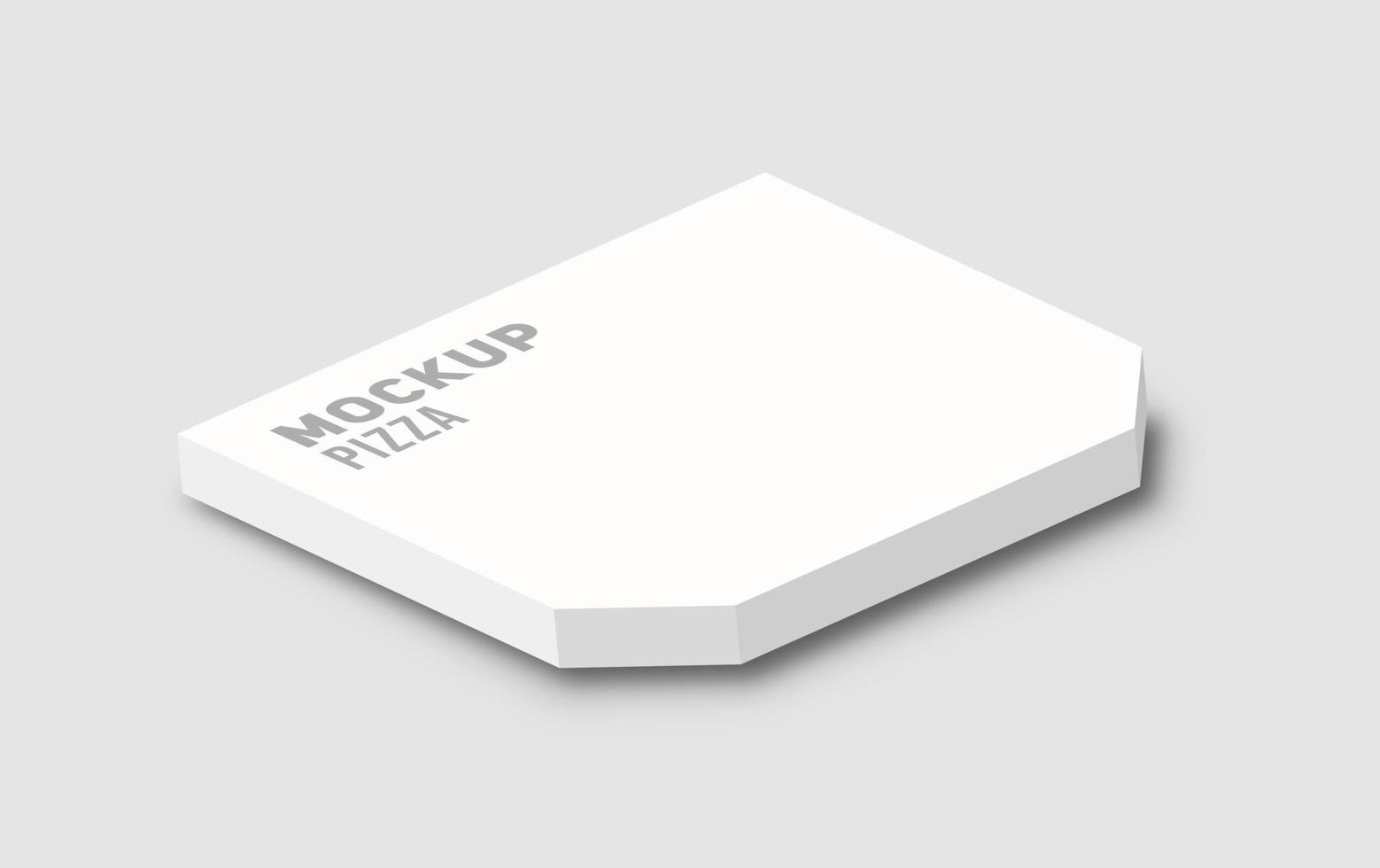 White pizza box top view. Empty package boxes and delivery packages mockup 3d. vector