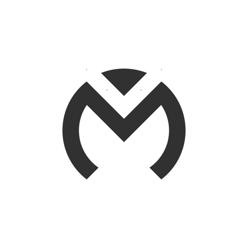 Letter M and V logo design. vector