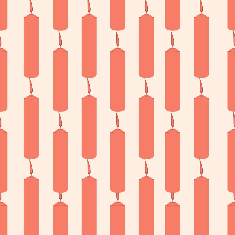 Orange candles seamless pattern background vector