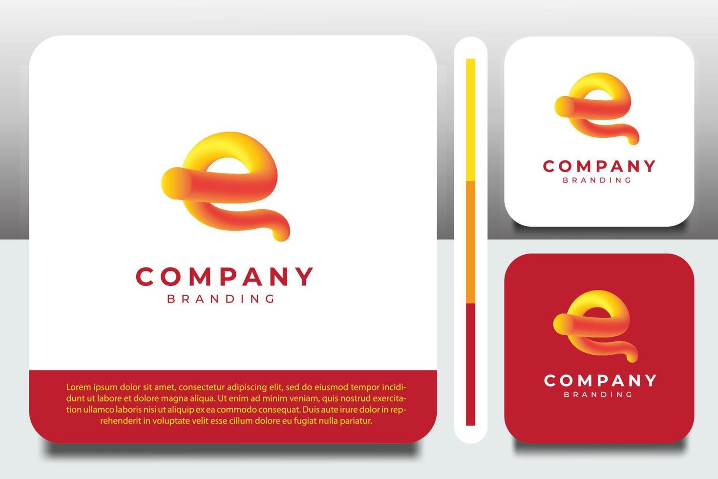 logo design template, with letter e fluid icon vector