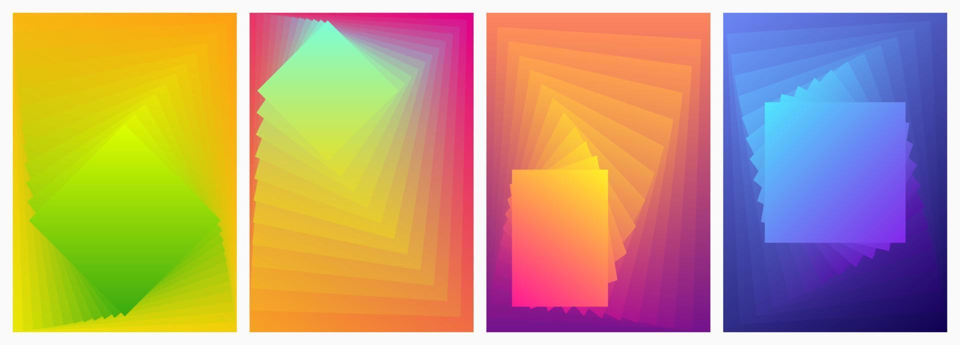 Background colorful design collection, Rectangular shapes blend square shapes. Templates for business card, cover layout, brochure, flyer, leaflet, poster, banner, web design. Vector illustration.