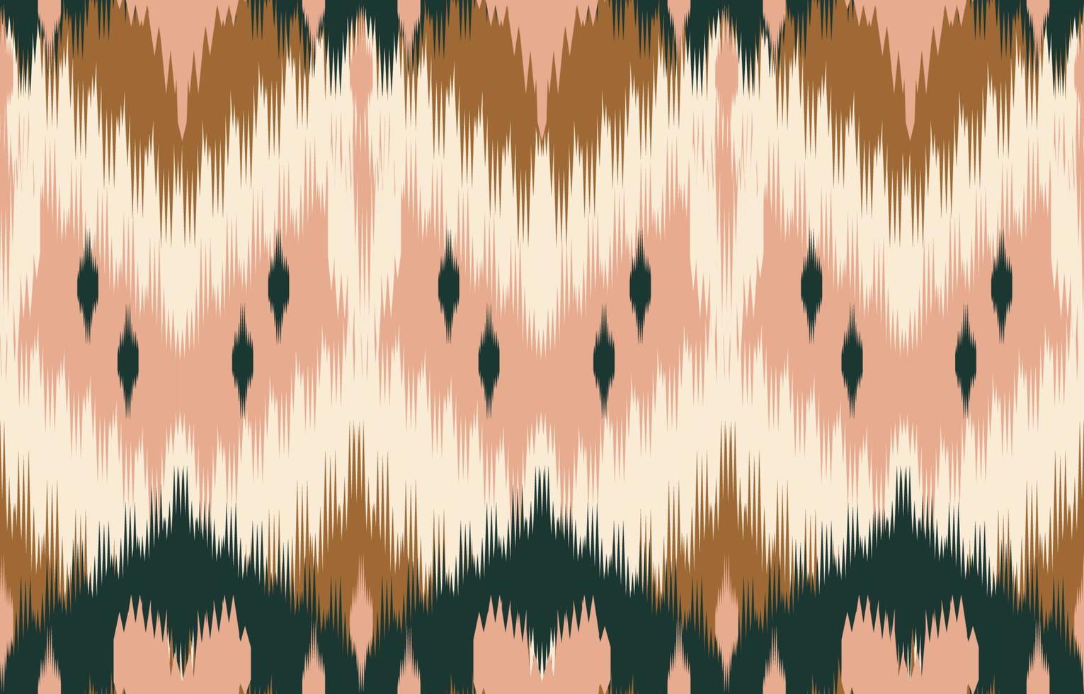 Brown ethnic abstract ikat art. Seamless pattern in tribal, folk embroidery, Cute Mexican style. Aztec geometric art ornament print. Design for carpet, wallpaper, clothing, wrapping, fabric, cover. vector